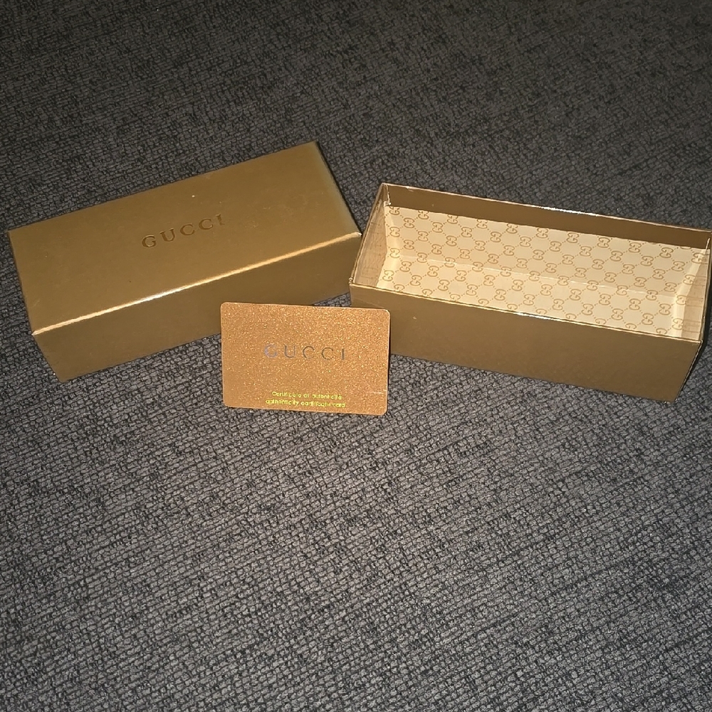 Gucci Gold Box with Logo Authintication Card